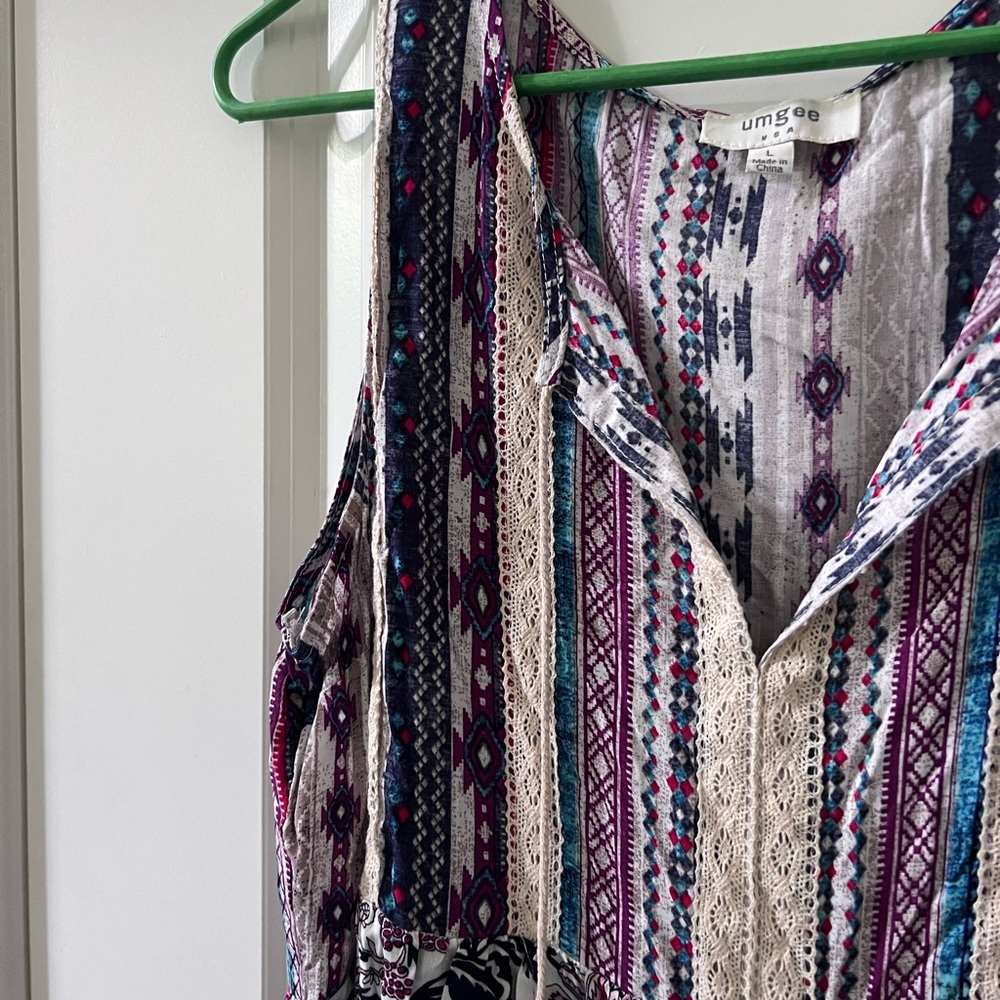 Purple Printed Umgee Boutique Dress